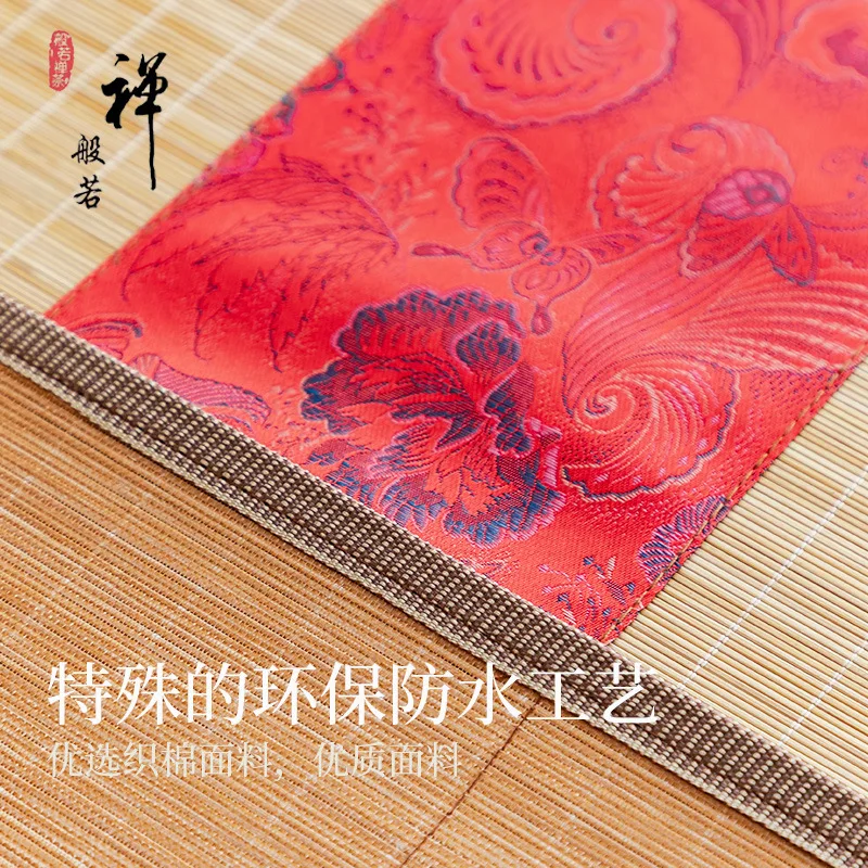 Multi Purpose Bamboo Tea Mats Coasters Thermal Insulation Mats Partition Curtain Table Flag Wall Decoration Smallpox Ceiling