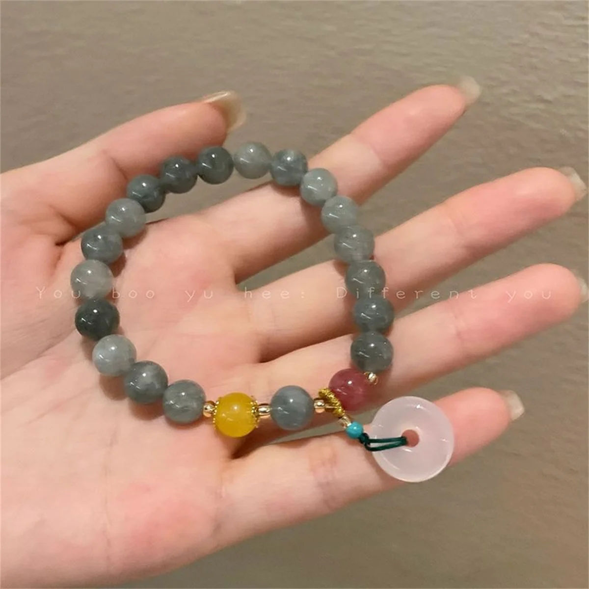 B162 Chinesischer Stil Buntes Perlenarmband für Frauen Vintage Naturstein Ethnische Handgemachte Kette Handgefertigtes Seilarmband Schmuck Geschenk