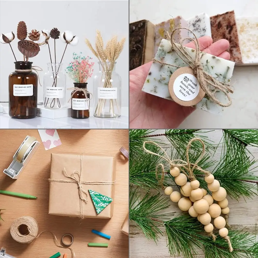 Natürliches Juteseil 1,5mm Vintage handgemachte DIY Makramee Häkel schnur Wald Serie Verpackung dekorative Geschenk verpackung Bindung – Detail 4