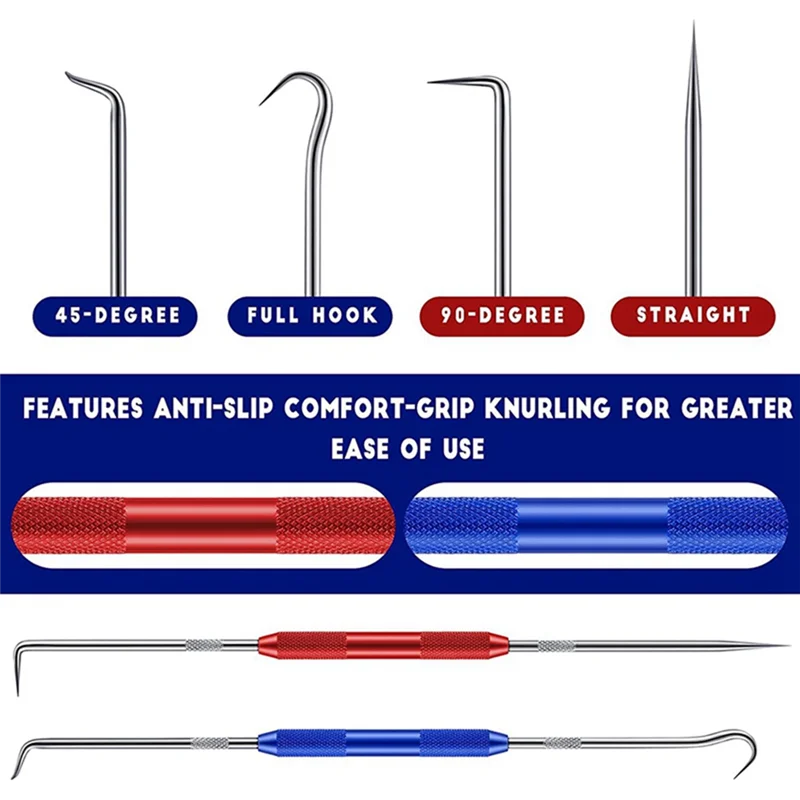Double Pointed Scriber, 2 Pcs Metal Scribe Tool Hook and 45 Degree 90 Degree Tip Marking Tool for Machinists,Technicians image 5