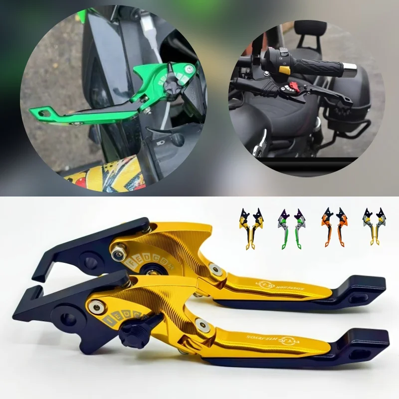 

For Kawasaki GPZ500S/EX500R NINJA 90-09 ZR750 ZEPHYR 91-93 Motorcycle Parts 3D Brake Lever Set Foldable Adjustable Handle Levers