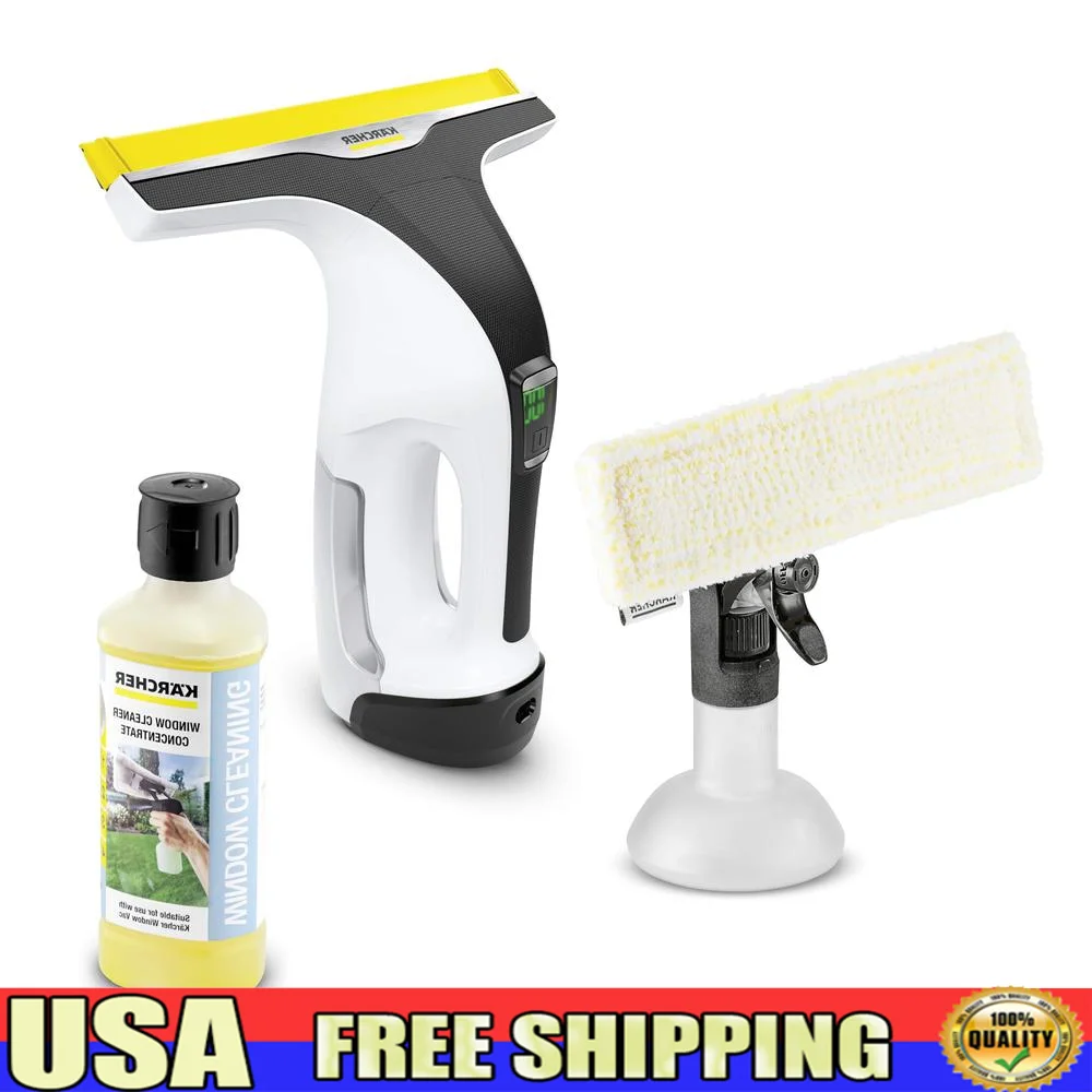 Electric Window Vacuum Squeegee Cordless 11 Inch Multi-Surface Cleaner Rechargeable Cleaning System Showers Mirrors Glass