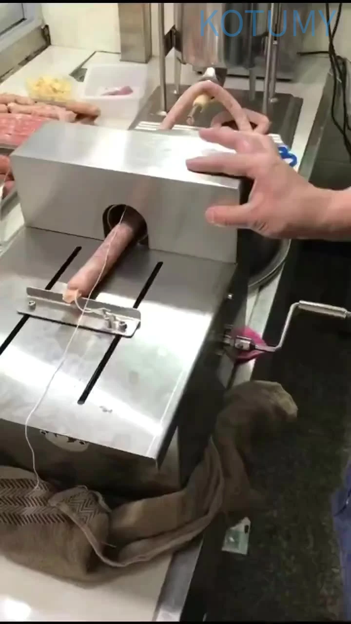 Stainless Steel Sausage Tying Machine Commercial Meat Processing Equipment for Sausage, Compatible with Sausage Stuffer
