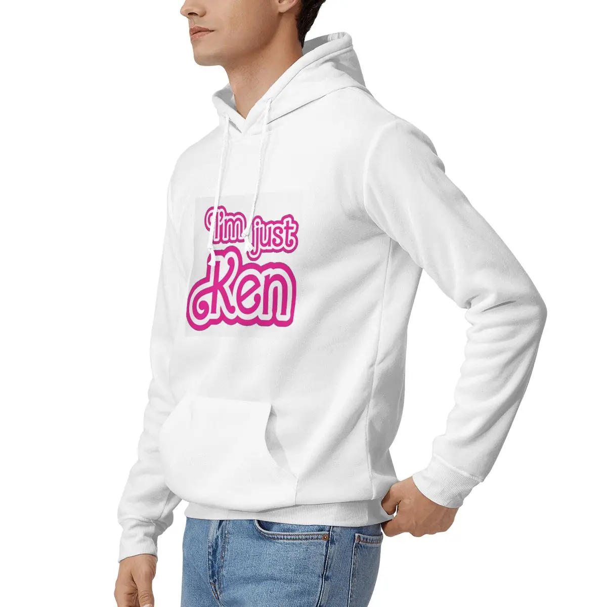 سويت شيرت I_m Just Ken بغطاء للرأس للرجال والنساء كاجوال بأكمام طويلة ملابس الشارع للخريف والشتاء