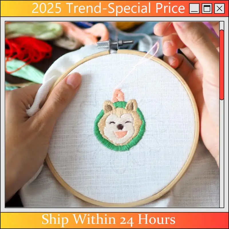 

A61Z Deals 48 Piece Embroidery Hoop Mini Embroidery Hoop Bamboo Round Hoop Wood Color For DIY Craft Needlework, Sewing And Craft