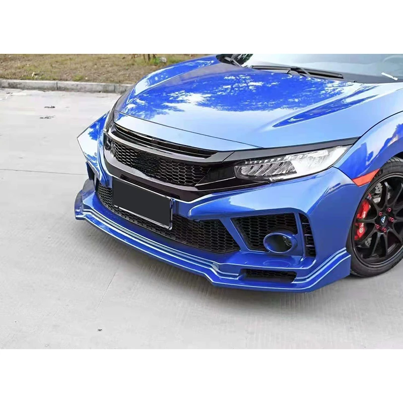 PP Upgrade Wide Body Kits Front Bumper Bodykit For Honda 10th Gen Civic 2016-2021