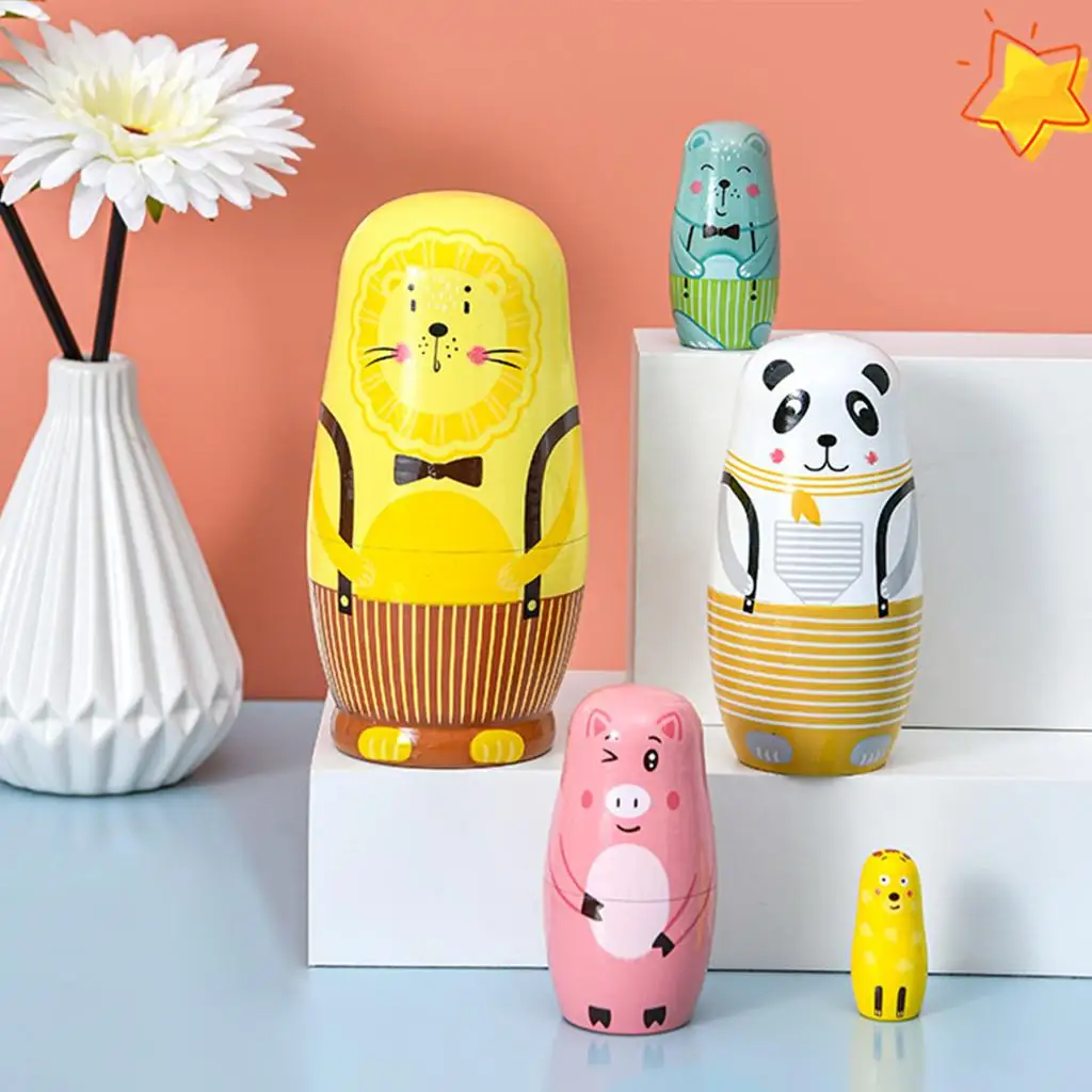 n Nesting Dolls Matryoshka-poppen Houten poppen voor kerstcadeau