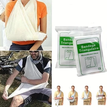 1Pc EHBO-kit Medisch verband Breukfixatie Driehoekig EHBO-verband Noodcampingaccessoires