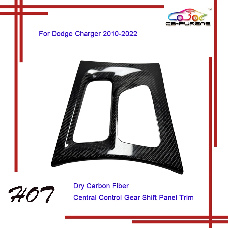 

Dry Carbon Fiber Inner Trim Stickers Kit Center Console Decoration Protection Cover Fit For Dodge Charger 15-22 Audio Displayer