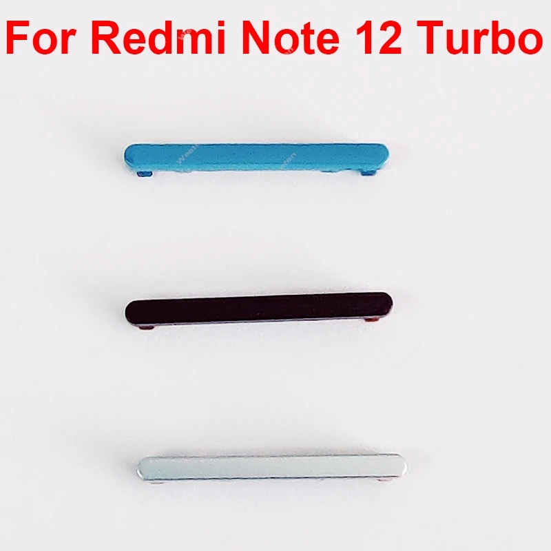 Up/Down Volume Side Button For Redmi Note 12 Turbo 23049RAD8C Power Volume Button Power Side keys Replacement Repair Spare Parts