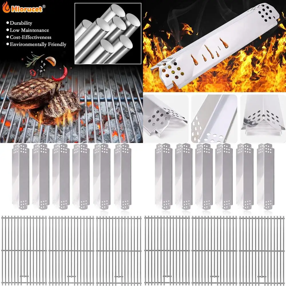 

Nexgrill 720-0896B/E/C & 730-0896 6-Burner Grill Grates Replacement, Cooking Grids & Heat Shields