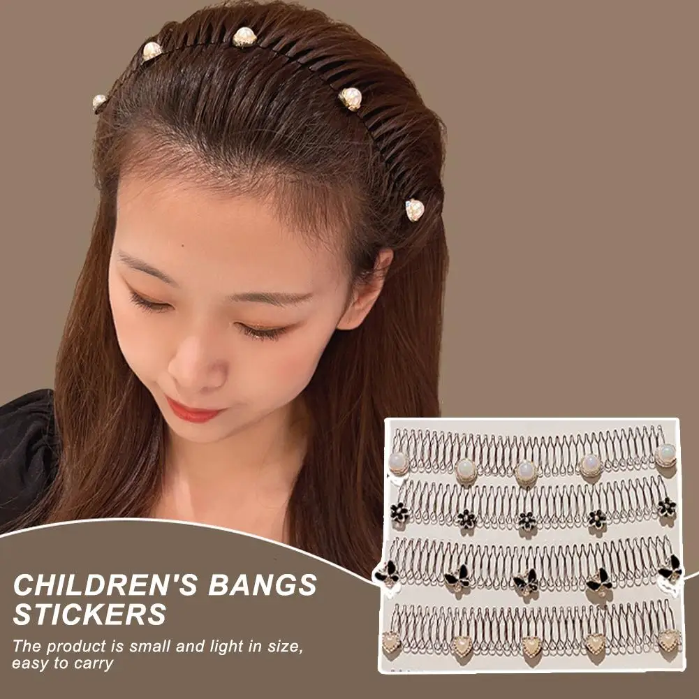 Girls Broken Hair Comb Children\'s Bangs Stickers Hair Clip Spoon Hair Of Hairpin Headdress Head Organize Back Accessories B Y1R1