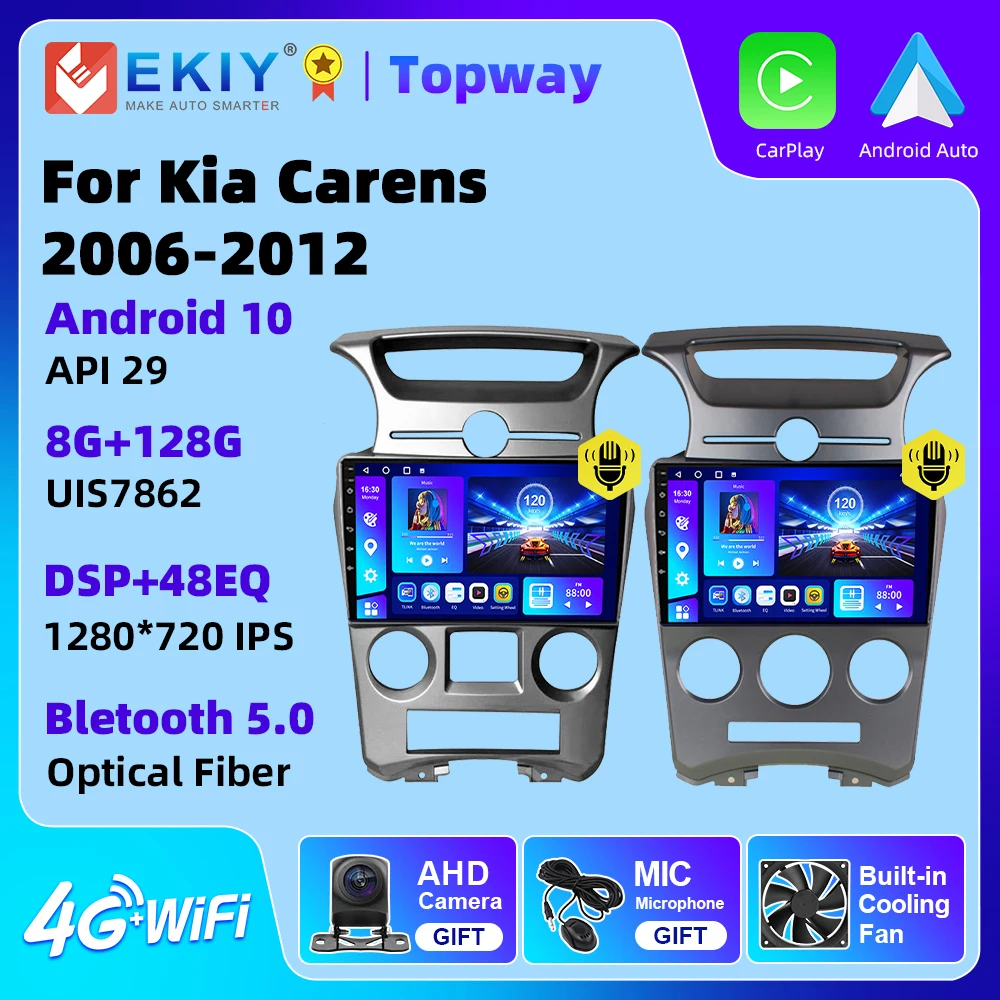 EKIY Car Radio for Kia Carens 2006-2012 Autoradio Multimedia Video Player Stereo Station 1 2 Din Android 10 Audio Carplay