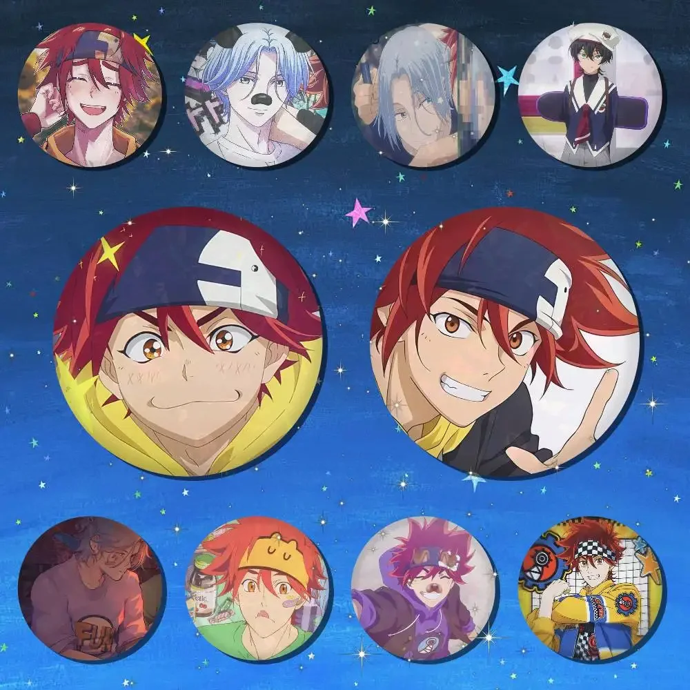 A-S-sk8 The Infinity Cartoon Round Brooches On Backpack Jacket Acrylic Button Pins Collection Gifts