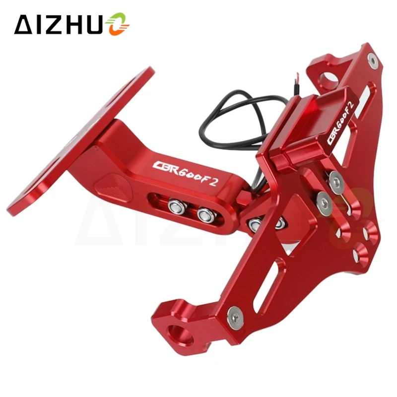 

For Honda CBR600F2 CBR 600F2 CBR600 F2 1991-1994 1993 Motorcycle Adjustable License Plate Bracket Holder LED Turn Signal Lights
