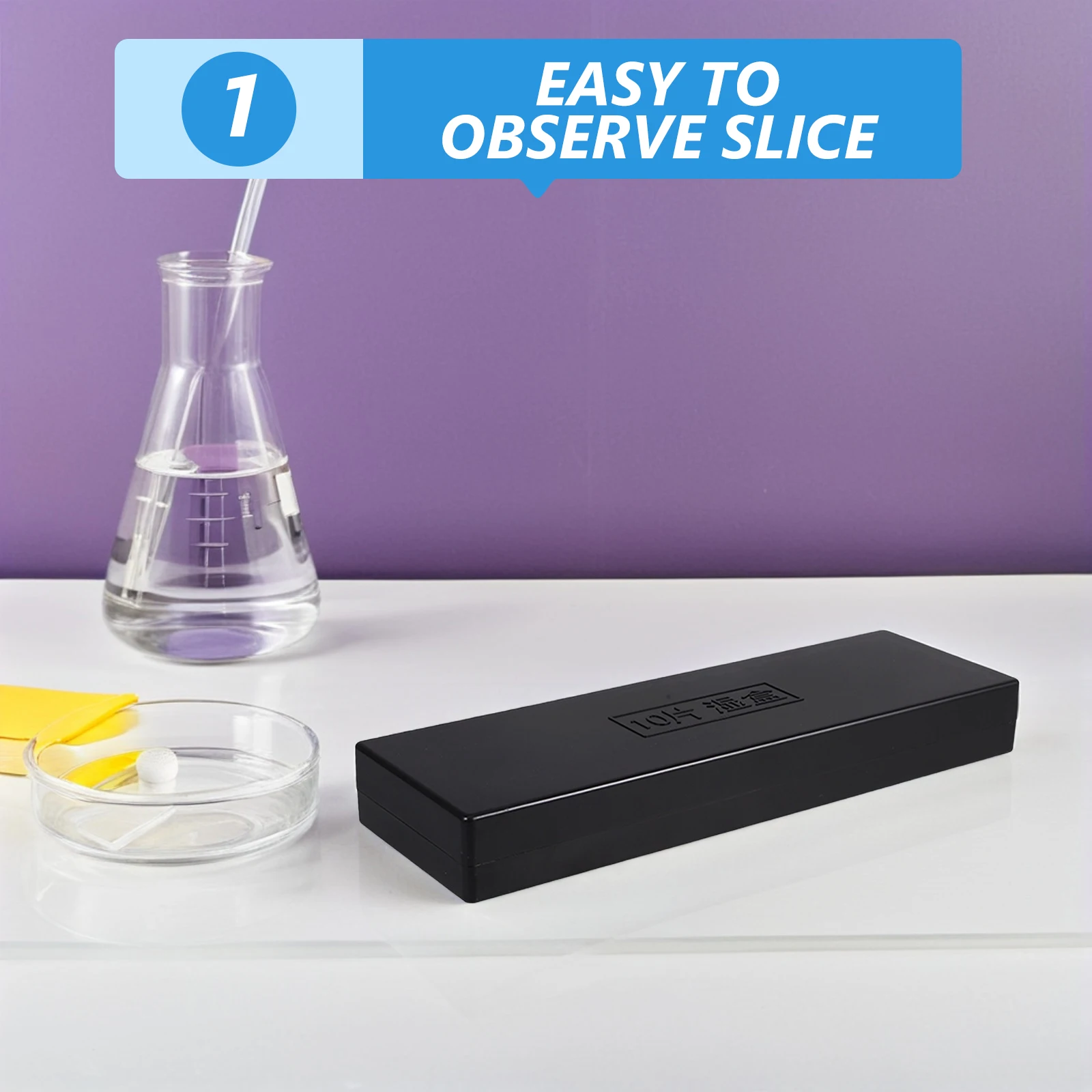 

Transparent Microscope Storage Box Plastic Laboratory Slide Holder Humidifying Design Slide Case For Lab