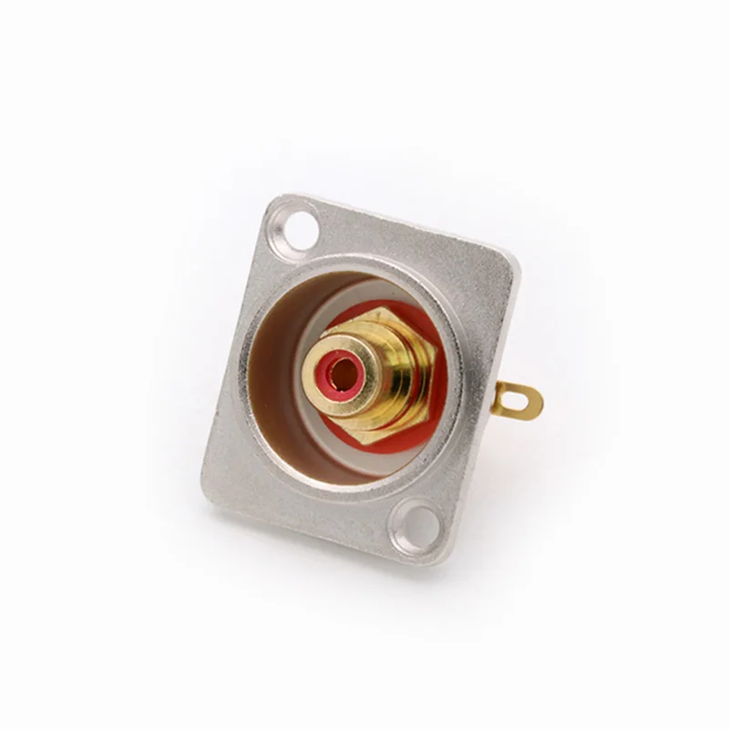 2pcs  Female RCA Panel Mount Chassis Socket Connector, Excellent quality, Black Female Socket, Red&Black Colors Available