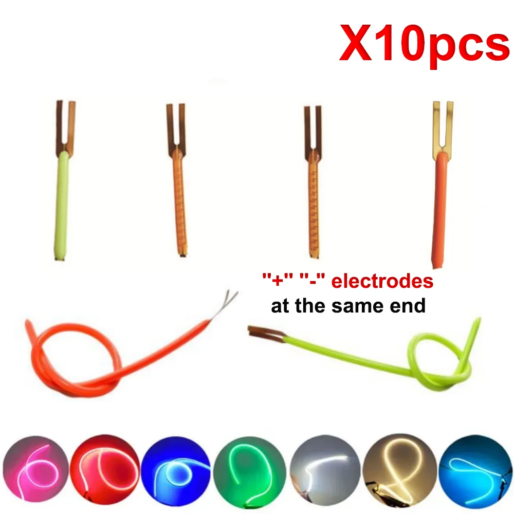 Free Cut Flexible LED Filament DC 3V 80mm 300mm for LED Bulb Lamp Parts DIY Diode Lighting 2200K 2700K White Red Ice Blue Green