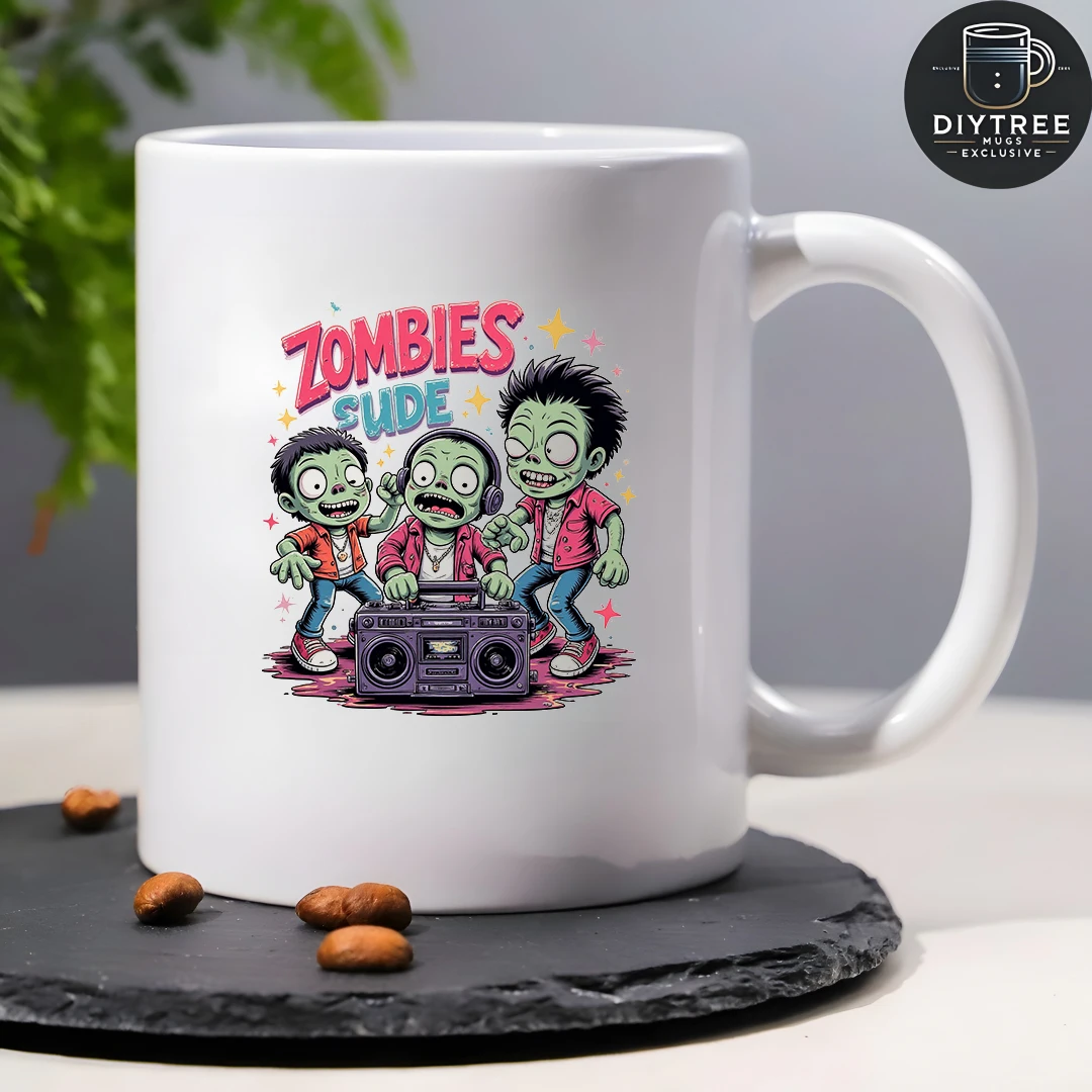 كوب سعة 11 أونصة + كوب حفلات موسيقى زومبي + كوب مشروبات باردة وساخنة للأطفال - هدية عيد الميلاد للعائلة والمكتب #4