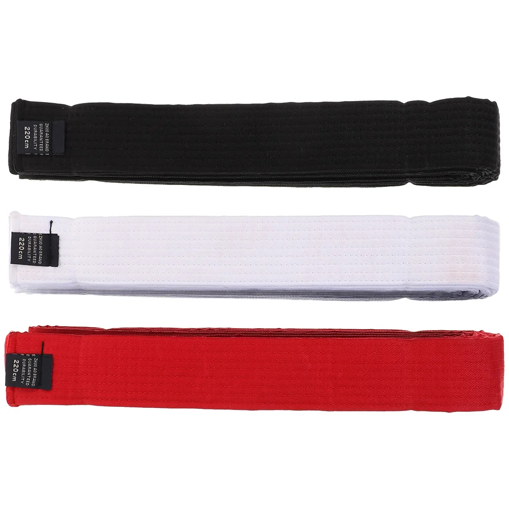 

3Pcs Taekwondo Waist Belts Cotton Martial Art Karate Training Belts Lightweight Breathable Martial Art Sports Accessories