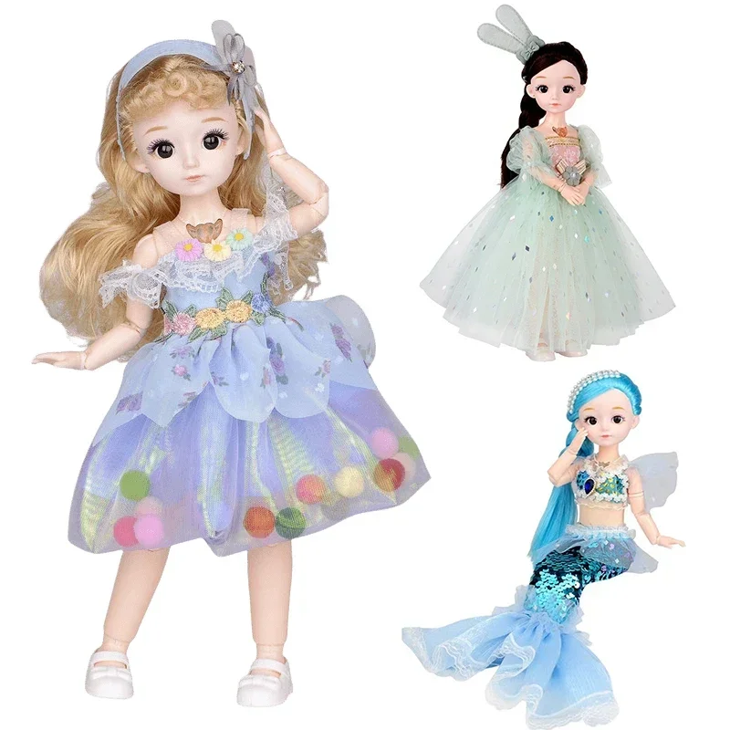 1/6 BJD Doll Clothes 30cm Doll Clothes Wedding Dress Mermaid Clothes Girl Toys Doll Accessories