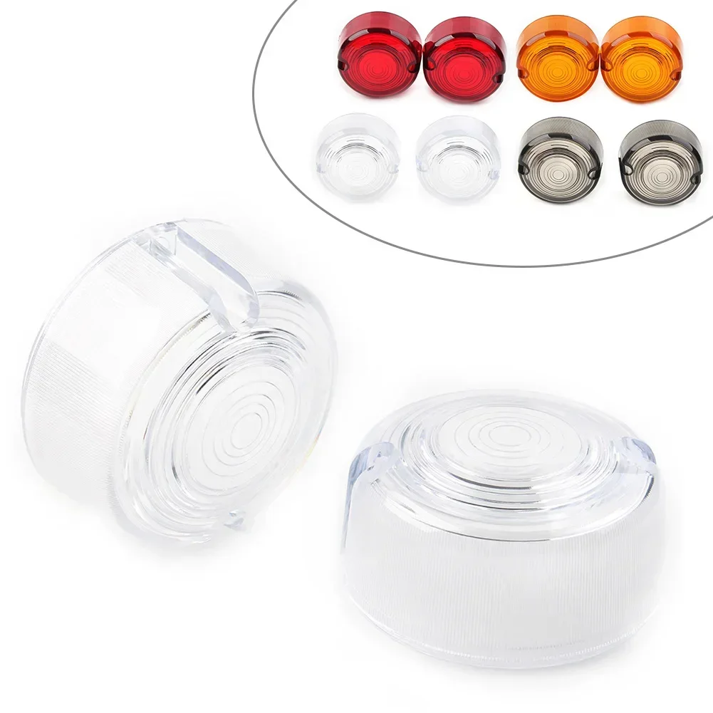 Motorbike For Harley Davidson Dyna FXD FXR Sportster XLH 883 1200 FXST 1 Pair Turn Signal Light Lamp Lens Cover