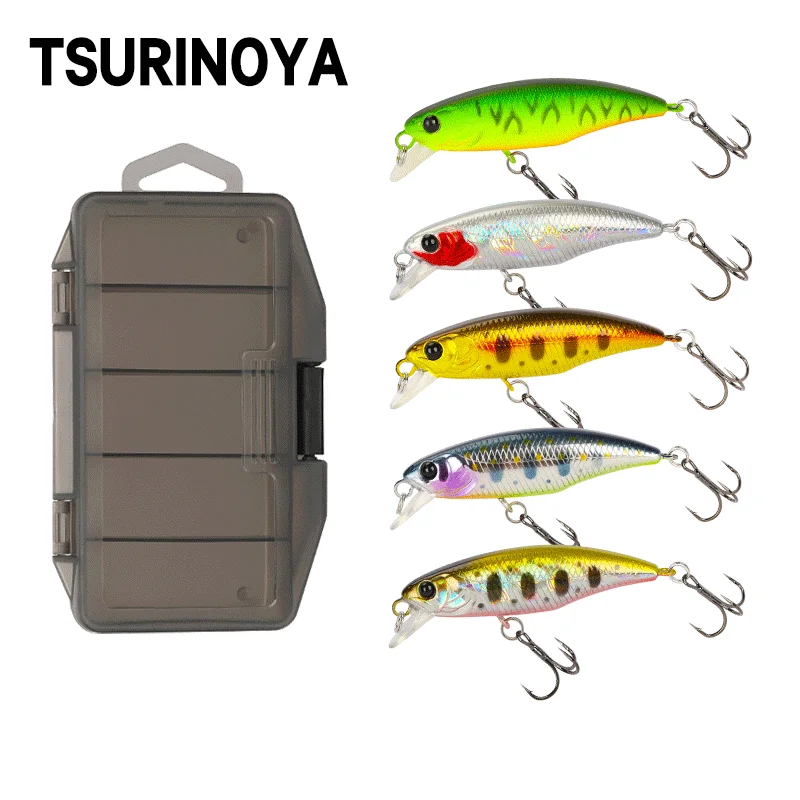 TSURINOYA Fishing Lure 48S tonący błystka garnitur 5 sztuk DW69 48mm 3.3g woblery wędkarskie Jerkbait Bass przynęta na pstrąga Swimba