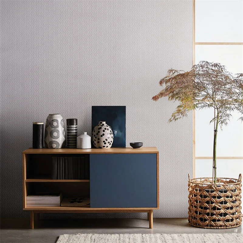 Nordic plain non-woven woven wallpaper Chinese living room bedroom study background wallpaper Non self adhesive shop decoration