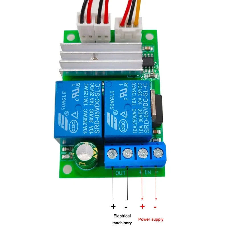 PWM regulator prędkości silnika prądu stałego 6V 12V 24V przełącznik do przodu i do tyłu elektryczny sterownik silnika popychacza 3A — zdjęcie 6