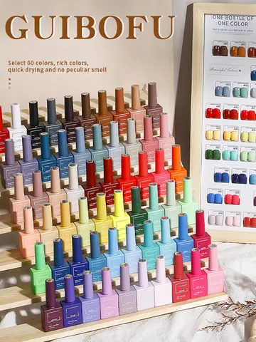 Gel Nail Polish Set 6pcs 15ml Gel Nail Polish Set Semi Permanent Soak Off Uv Varnish Nail Art For Manicure Nail Design One Color One Bottle