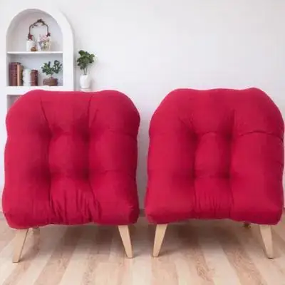 

2Pcs Wicker Chair Cushions U-Shaped Comfortable Seat Pads Sofa Dining Chair Cushions Home Office Outdoor