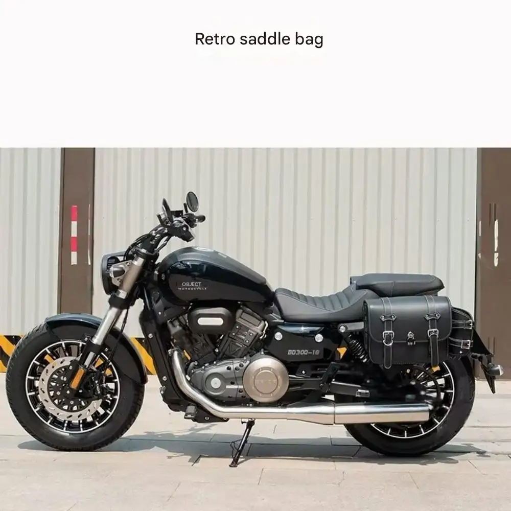 Suitable for Benda ROCK300/125 motorcycle side bag modified accessories leather bag canvas bag quick release waterproof side bag