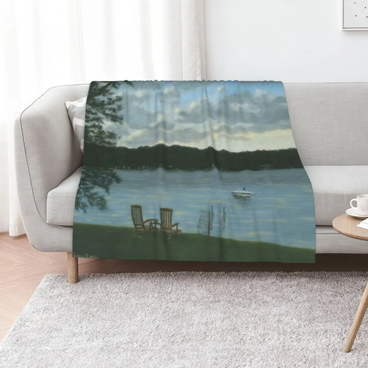 Twilight on Keuka Throw Blanket Large Decorative Sofa Summer Beddings warm winter for babies Bed Blankets