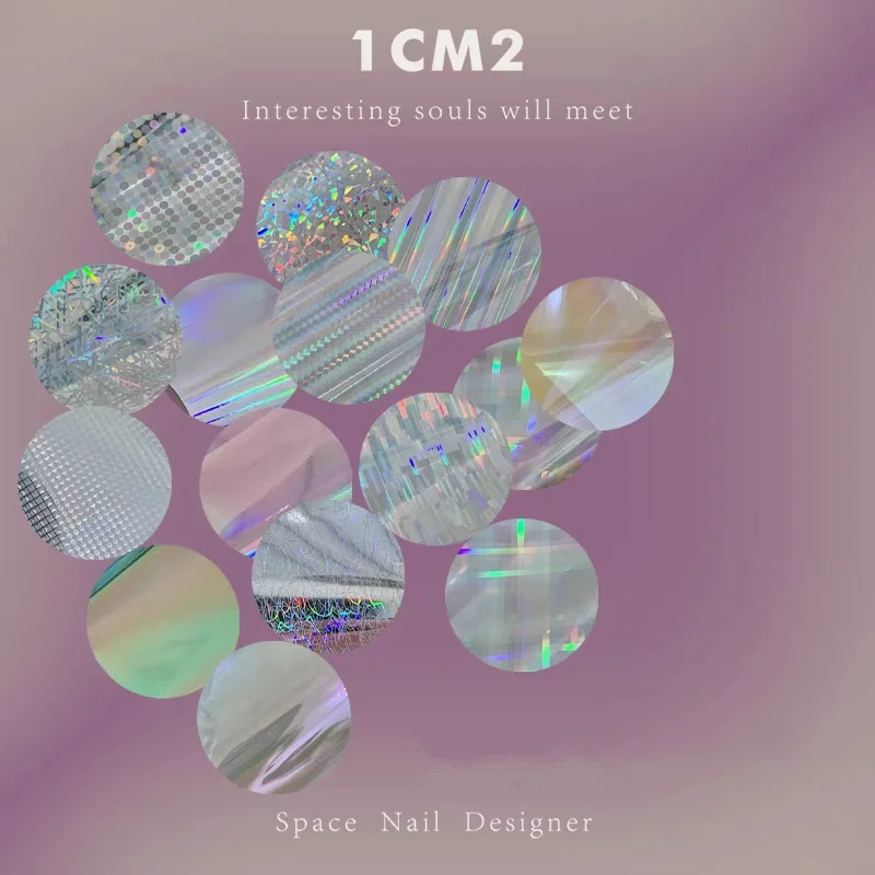 1 rotolo di lamina per unghie in scala di pesce, carta per trasferimento, adesivi per nail art, decalcomanie per manicure a strisce, decorazione per unghie laser trasparente