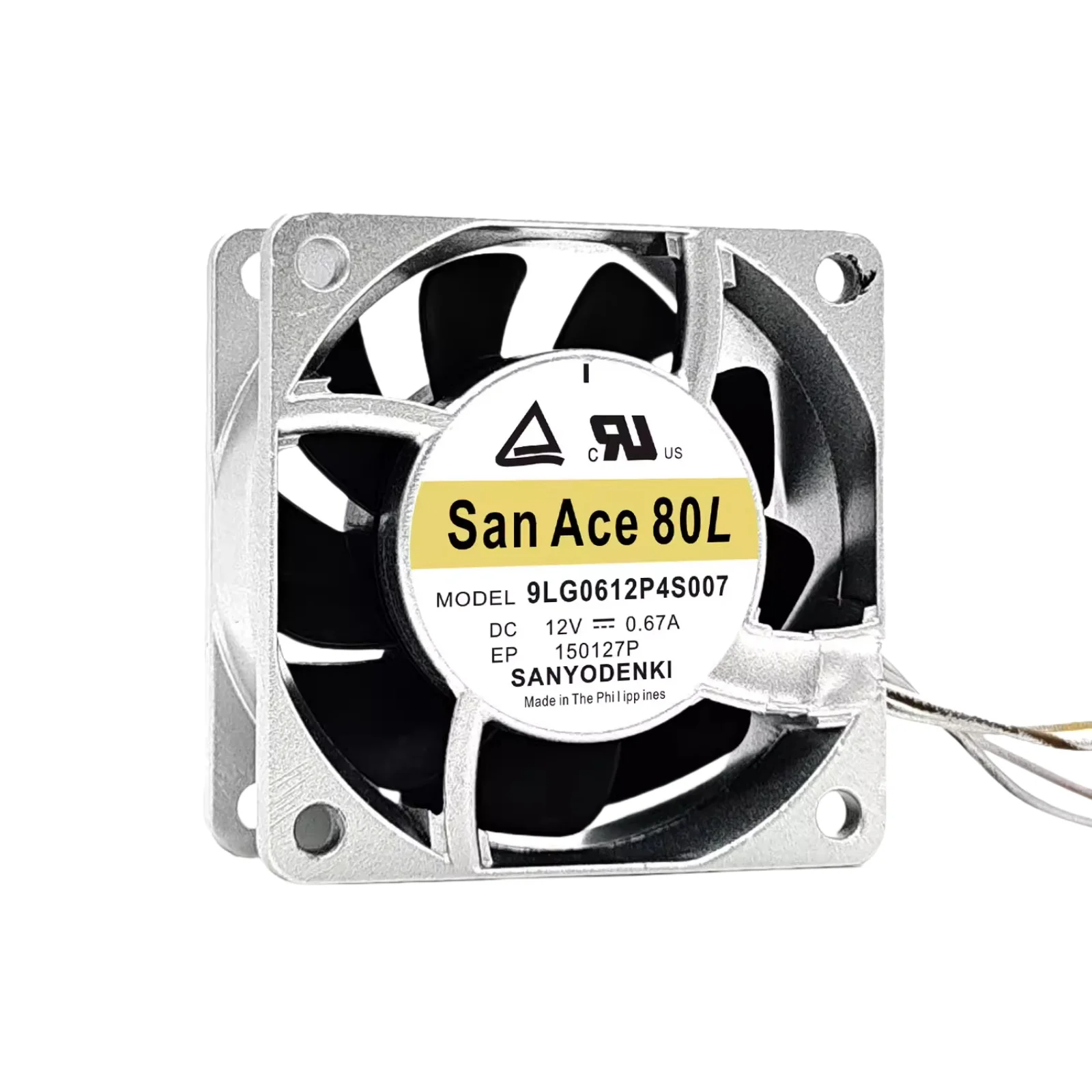 For Sanyo 9LG0612P4S007 60x60x25mm 12V 0.67A Aluminum PWM Fan – 6500RPM High-Performance Industrial Cooling