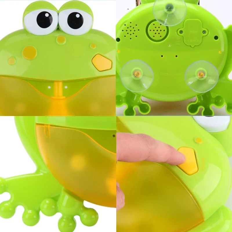 Baby Bath Bubble Machine Tub Frog Automatic Bubble Maker Blower Toys With 12 Music Songs