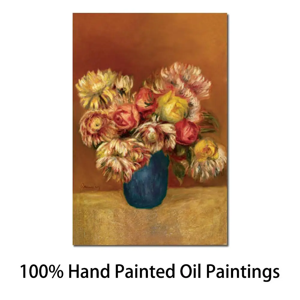 

Chrysanthemums Pierre Auguste Renoir'S Famous Paintings Flower Art Reproduction High Quality Hand Painted