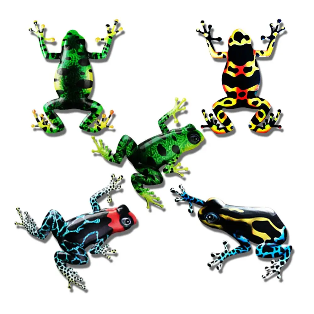 Iron Art Metal Handmade Craft Garden Pendant Easy Install Frog Decorations Frog Statue Sculptures Wall Hanging