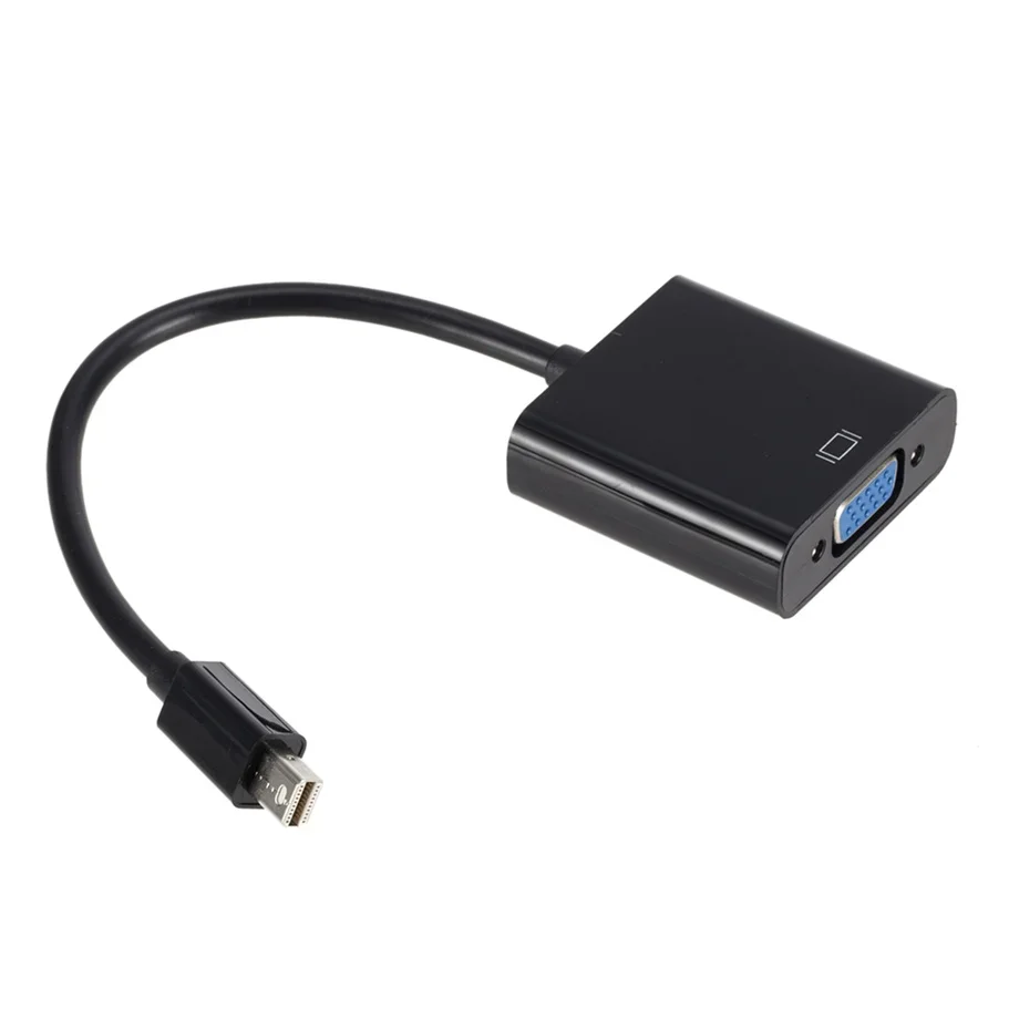 Mini DP (compatibel Thunderbolt 2) naar VGA-adapterkabel Mini Displayport naar VGA D-Sub-converter HD 1080P-kabel voor Macbook Pro