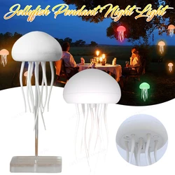 Jellyfish Pendant Lightings Voice Control LED RGB Gradient Cute Jellyfish Bedside Lamp Flexible Tentacles for Holiday Gifts