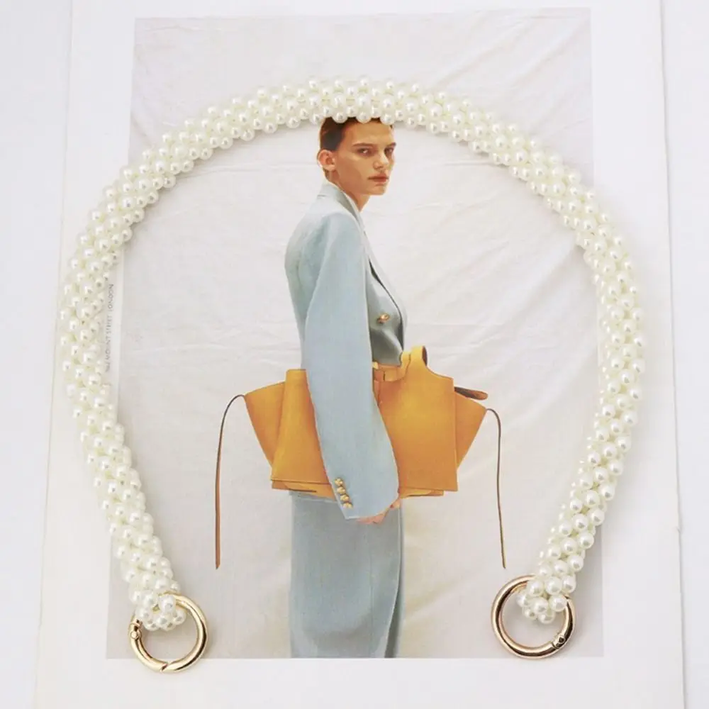Handbag Hanging Chains DIY Modification Accessories Metal Braided Chain Shoulder Bag Strap Pearl Bag Chain Bag Accessories