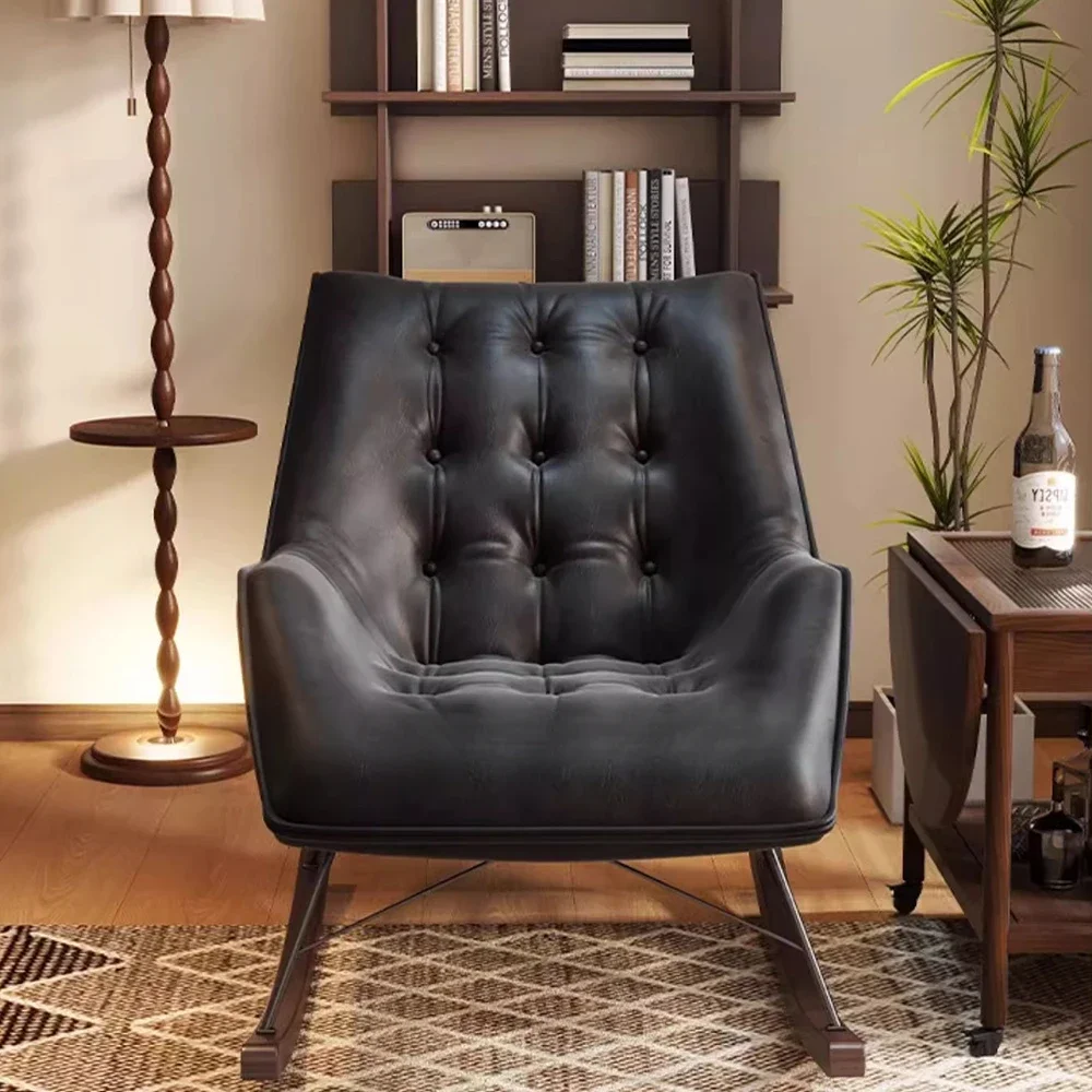 

Черные современные стулья для гостиной, роскошная подставка для ног, кресла-качалки для ленивых, дизайнерские стулья для взрослых, аксессуары для дома Mecedoras De Madera