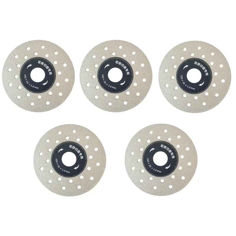 MOPHE-Angle Grinder Cutting Blade For Stone ,4In Super Thin Tile Saw Blade,Rock Slab And Tile Cutting Grinding Disc 5PC