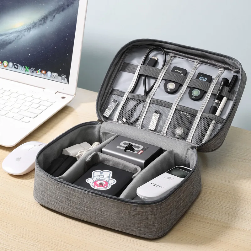 Portable USB Data Line Charger Plug Storage Bag Cable Storage Bag Waterproof Digital Electronic Organizer Travel Cable Organizer