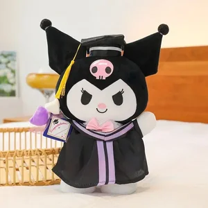 30cm Kawaii Sanrio My Melody Kuromi Cinnamoroll Hello Kitty Cinnamoroll Wisuda Boneka Mewah Besar Bantal Sofa Anak-anak Hadiah Natal 10 penjualan terbaik boneka hello kitty besar - №