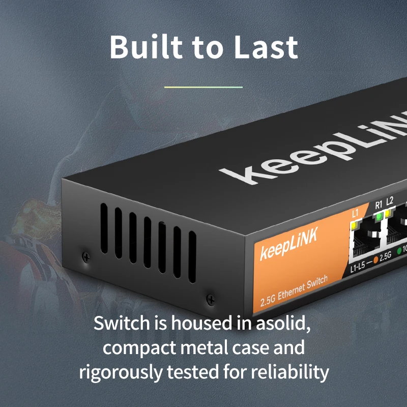 5-Port Multi-Gigabit 2.5Gbps Unmanaged Plug and Play Network Ethernet  2.5G Switch