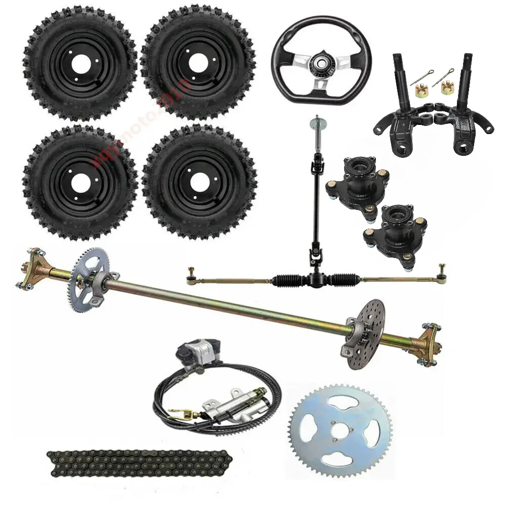 

TDPRO 29" 740mm Rear Axle Kit Front Steering Wheel Tie Rod Assembly Wheels Go Kart Trike ATV