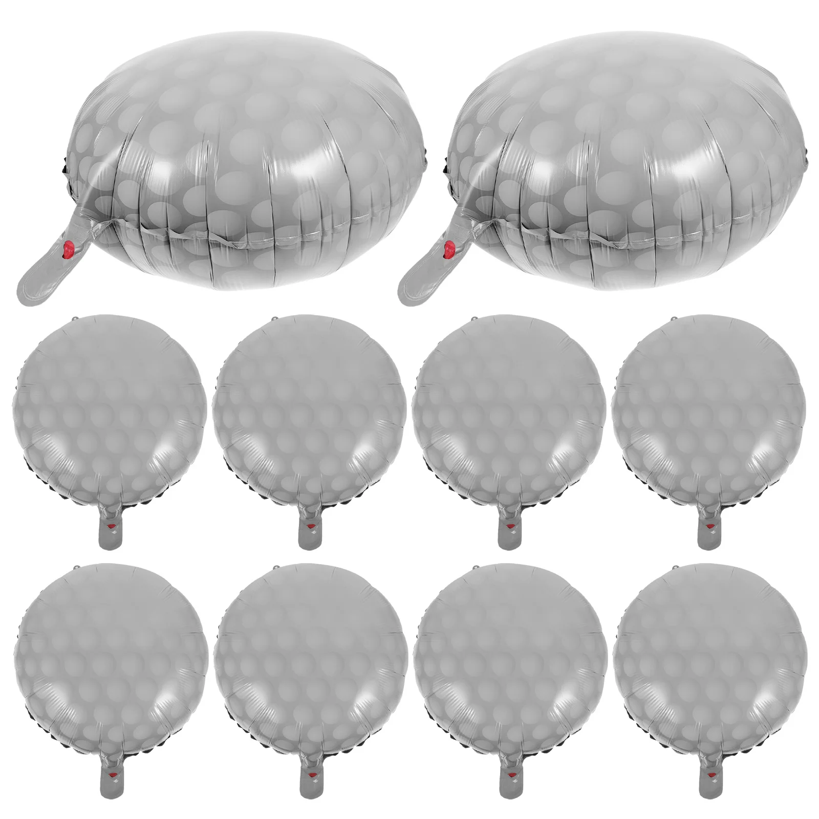 10개 골프공 모양 호일 풍선 알루미늄 필름 생일 파티 장식 풍선 세트 골프 테마 파티 용품 사진 소품