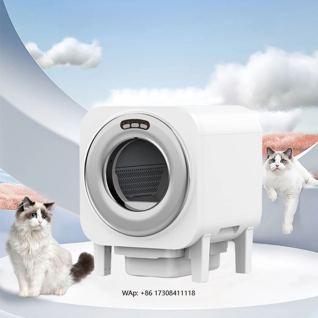 

Smart self-cleaning box with automated waste disposal and odor control system