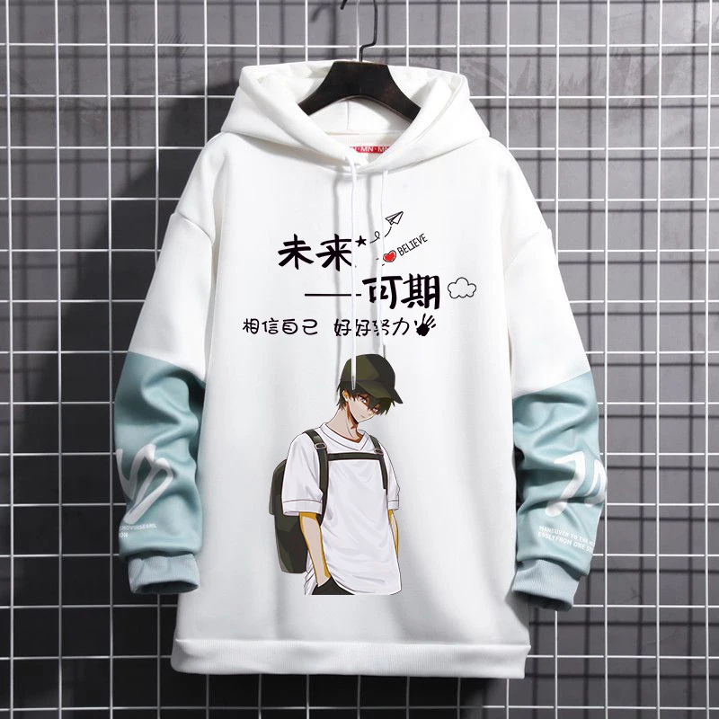 

Зимняя коллекция 2024: Мужская повседневная толстовка с принтом, свободный крой, для студентов, из смесового полиэстера и спандекса, круглый вырез, стандартный рукав